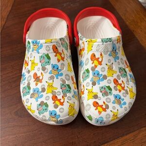 CROCS Kids Cartoon Character Slippers - Red and White